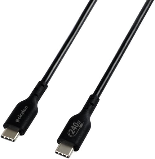 Cirafon Sync/charge Cable 240w 2m Usb C, Usb-c Usb C, Usb-c Musta – Cirafon