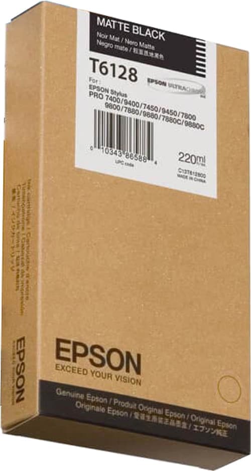 Epson Muste Matta Musta T6128 220ml – Epson
