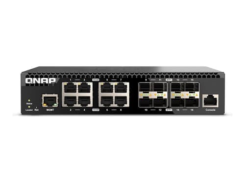 Qnap Qsw-m3216r-8s8t Verkkokytkin Hallittu L2/l3 10g Ethernet (100/1000/10000) 1u Musta – QNAP SYSTEMS