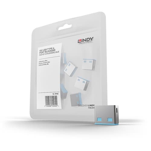 Lindy Usb Port Blocker Blue 10-pack – Lindy