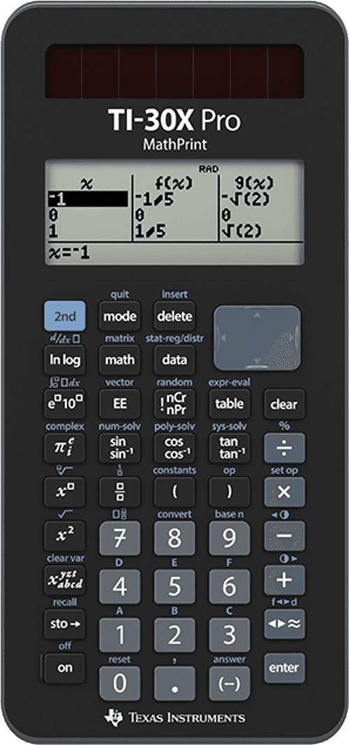 Texas Calculator Ti-30x Pro Mathprint – Texas