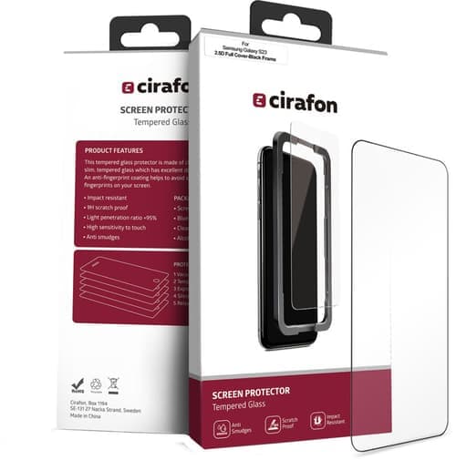 Cirafon Cg-asod-sms23 Matkapuhelimen Näyttö- Ja Taustasuoja Kirkas Näytönsuoja Samsung Samsung Galaxy S23 – Cirafon