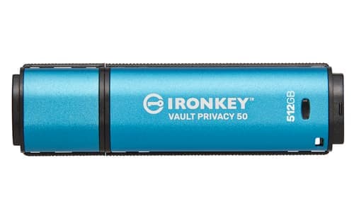 Kingston Ironkey Vault Privacy 50 512gb Usb-a Musta, Sininen – Kingston