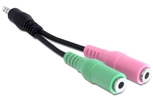 Delock 3.5mm/2 X 3.5mm Audiokaapeli 0,12 M Monivärinen 0.12m 3,5mm 2 X 3,5mm – De-Lock