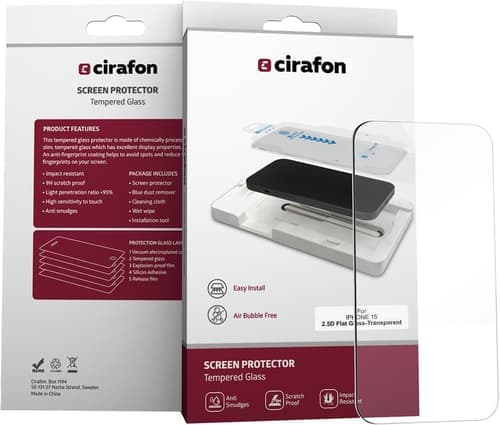 Cirafon Ultra-wide (double Tempered) + Tool Iphone 15 – Cirafon