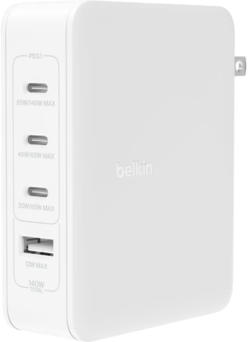 Belkin 140w Usb Gan 4-ports Wall Charger Valkoinen – Belkin