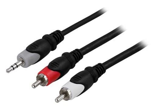 Deltaco Äänikaapeli 15m 3,5mm 2 X Rca – Deltaco