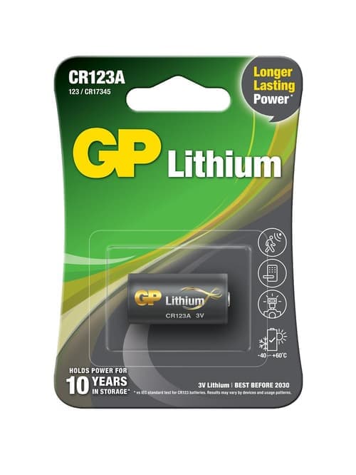 Gp Lithium Battery Cr123a, 3v, 1-pack – GP