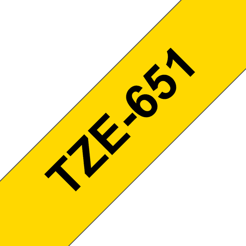 Brother Tape 24mm Tze-651 Musta/keltainen – Brother