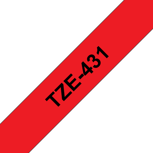 Brother Tape 12mm Tze-431 Musta/punainen – Brother
