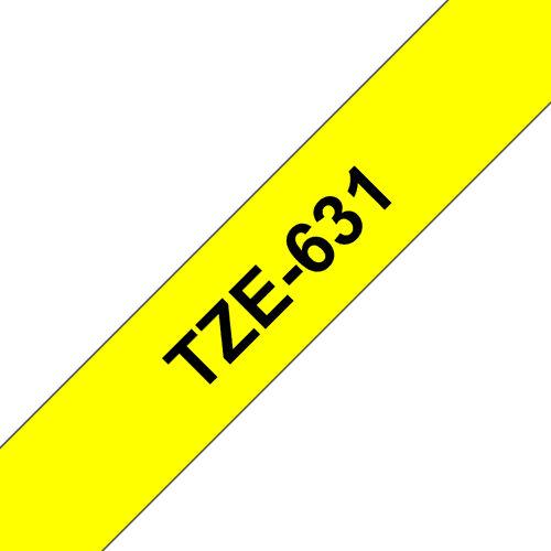Brother Tape 12mm Tze-631 Musta/keltainen – Brother