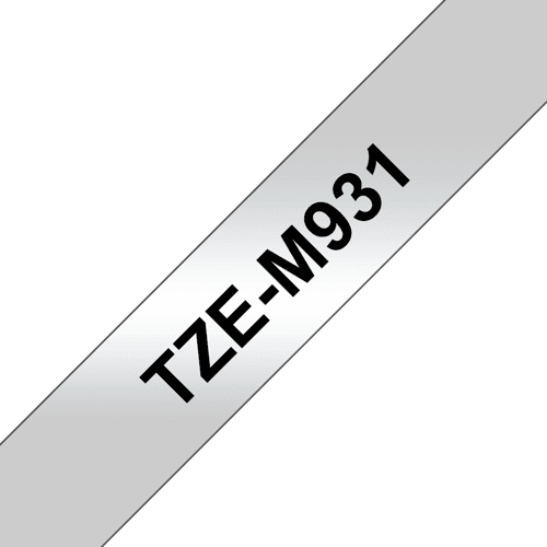 Brother Tape 12mm Tze-m931 Musta/hopea – Brother