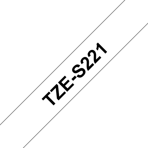 Brother Tape 9mm Tze-s221 Musta/valkoinen Extra Vahva – Brother