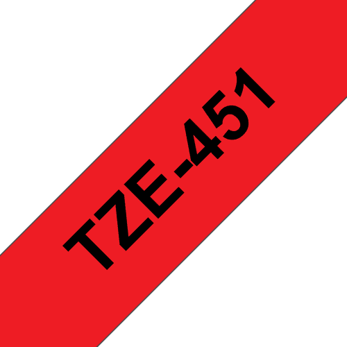 Brother Tape 24mm Tze-451 Musta/punainen – Brother