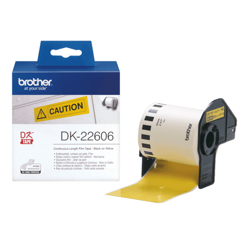 Brother Tape Plast 62mm X 15.24m Musta/keltainen – Brother
