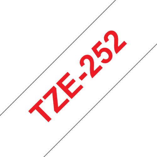 Brother Tape 24mm Tze-252 Punainen/valkoinen – Brother