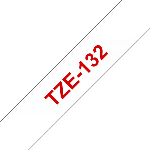 Brother Tape 12mm Tze-132 Punainen/läpinäkyvä – Brother