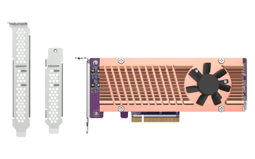 Qnap Dual M.2 22110/2280 Pcie X8 Nvme Ssd Expansion Card – QNAP SYSTEMS
