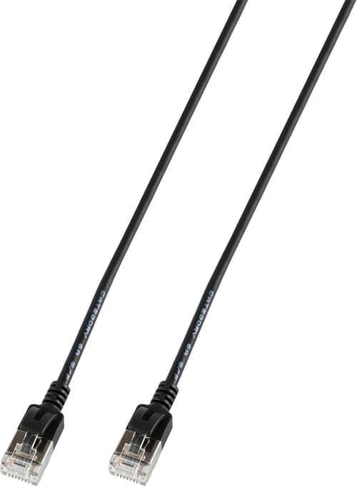 Prokord Slim Network Cable / Patch Cord Lszh Rj-45 Cat 6a 1m Musta – Prokord