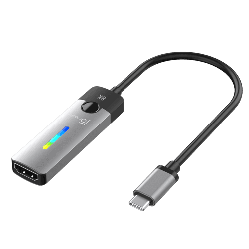 J5 Create Jca157-n Usb-c To Hdmi 2.1 8k Adapter 0.1m Usb-c Hdmi Harmaa, Musta – J5 Create