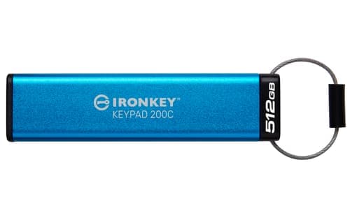 Kingston Ironkey Keypad 200 512gb Usb-c Sininen – Kingston