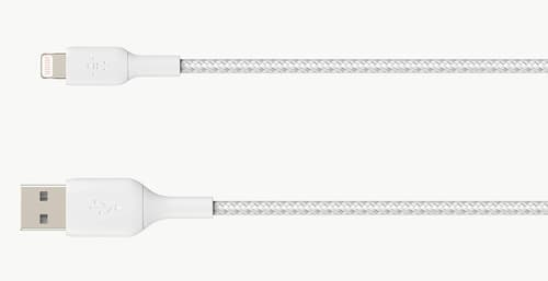 Belkin Lightning To Usb-a Cable Braided 2m Valkoinen – Belkin