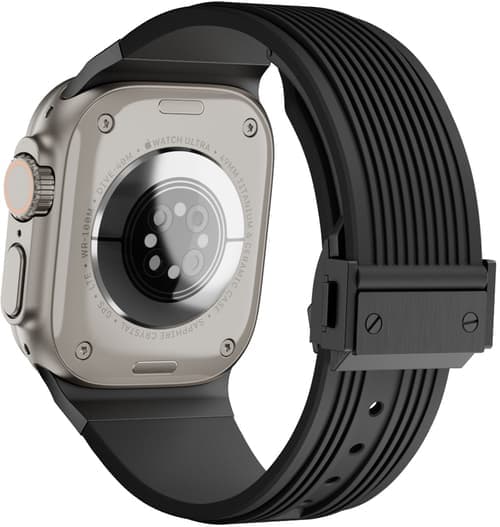 Cirafon Silikoniranneke Apple Watch -älykellolle (42/44/45/49 Mm), Jossa On Taittolukko – Cirafon