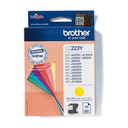 Brother Muste Keltainen Lc223y, 550-sheets – Brother