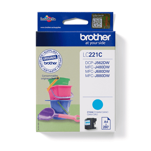 Brother Muste Syaani Lc-221c - Dcp-j562dw/mfc-j480dw/j680dw – Brother