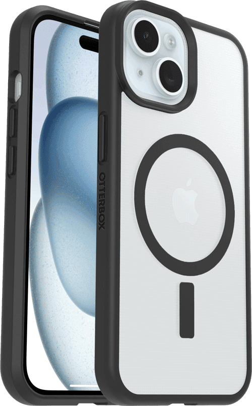 Otterbox React Magsafe Series Iphone 13, Iphone 14, Iphone 15, Iphone 16e, Iphone 17e Läpinäkyvä, Musta – Otterbox