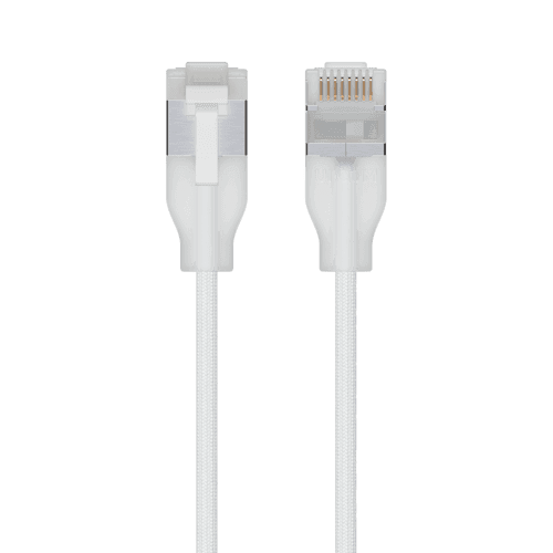 Ubiquiti Ultra-thin Braided Shielded Rj-45 Cat 6a 0.3m Läpikuultava, Valkoinen – Ubiquiti
