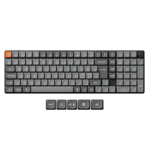 Keychron K17 Max Johdollinen Ja Langaton Gateron Low Profile 2.0 Brown Pohjoismainen – Keychron