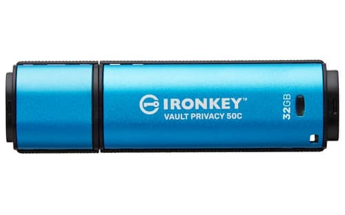 Kingston Ironkey Vault Privacy 50c 32gb Usb-c Musta, Sininen – Kingston
