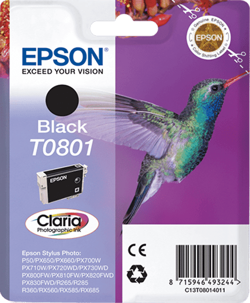 Epson Muste Musta T0801 R265/360/rx560 – Epson