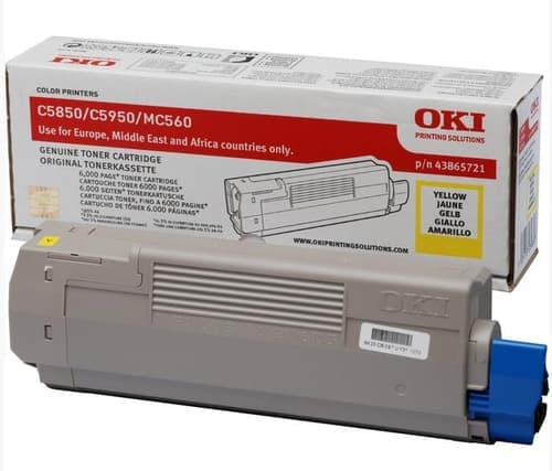 Oki Värikasetti Keltainen 6k - C5850/5950 – OKI