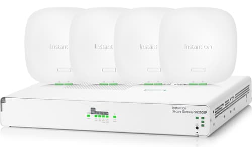 Hpe Aruba Instant On Sg2505p Secure Gateway + 4 Ap22 Indoor 2x2 Wifi 6 Ap Starterpack – HPE