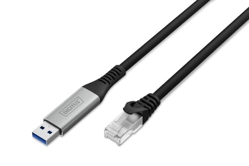Digitus Usb To Rj45 Ethernet Cable Adapter 2m Cat 6a 2m Musta – Digitus