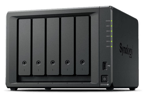 Synology Diskstation Ds1525+ Nas- Ja Tallennuspalvelimet Ryzen Embedded V1500b 8 Gb Ddr4 0 Tb Musta – Synology