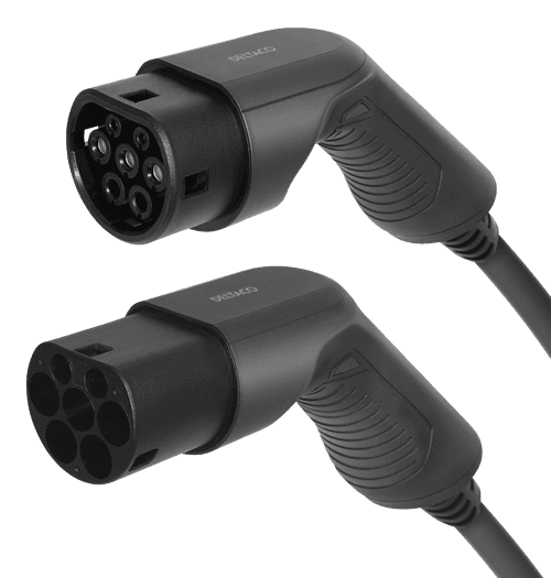Deltaco E-charge, Kaapeli Type 2 - Type 2, 3-vaihe, 16a, 7m, Musta 7m Musta – Deltaco