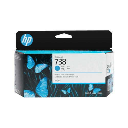 Hp Syaani Muste 738, 130 Ml, Designjet T850/t950 – HP