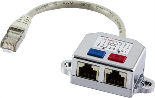 Deltaco Ftp Shieldede Y-cable 1xrj45ha To 2xrj45ho Rj-45 0.15m Metallinen, Musta, Valkoinen – Deltaco