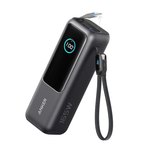Anker Powerbank With Built-in Usb-c Cable 165w 25000mah Musta – Anker