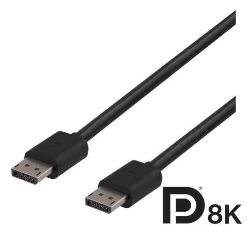 Deltaco Dp8k-1020 2m Displayport Displayport Musta – Deltaco