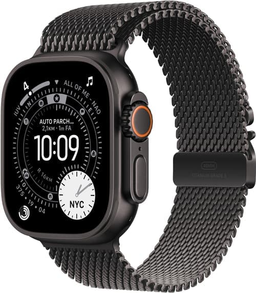 Apple Watch Ultra 3 Gps + Cellular 49mm Black Titanium Case With Black Titanium Milanese Loop - Medium – Apple
