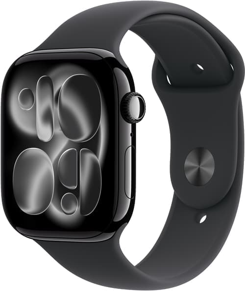 Apple Watch Series 11 Gps 46mm Jet Black Aluminium Case With Black Sport Band - M/l – Apple