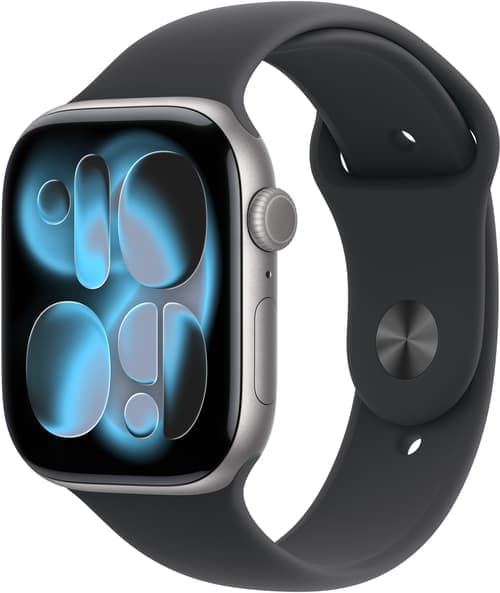 Apple Watch Series 11 Gps 46mm Space Grey Aluminium Case With Black Sport Band - S/m – Apple