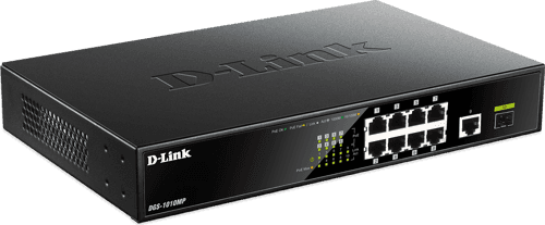 D-link Dgs-1010mp Verkkokytkin Hallitsematon Gigabit Ethernet (10/100/1000) Power Over Ethernet -tuki 1u Musta – D-Link