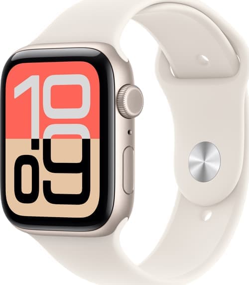 Apple Watch Se 3 Gps + Cellular 44mm Starlight Aluminium Case With Starlight Sport Band - S/m – Apple