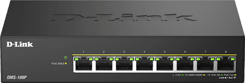 D-link Dms-108p/e 8-port 2.5ge Unmanaged Poe Switch – D-Link