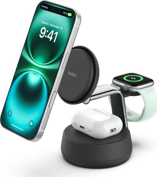 Belkin Ultracharge Pro 25w Qi2 3in1 Magnetic Charger 1.5m Musta – Belkin